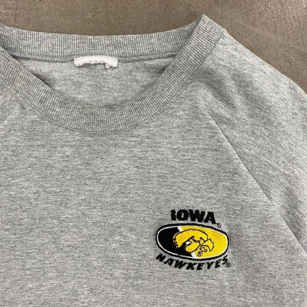 Vintage University of Iowa Hawkeyes Embroidery Logo Tee Shirt Size XL